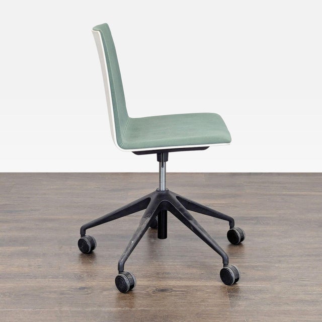 Andreu World Modern Green Office Chair With Wheels For Sale - Image 4 of 9