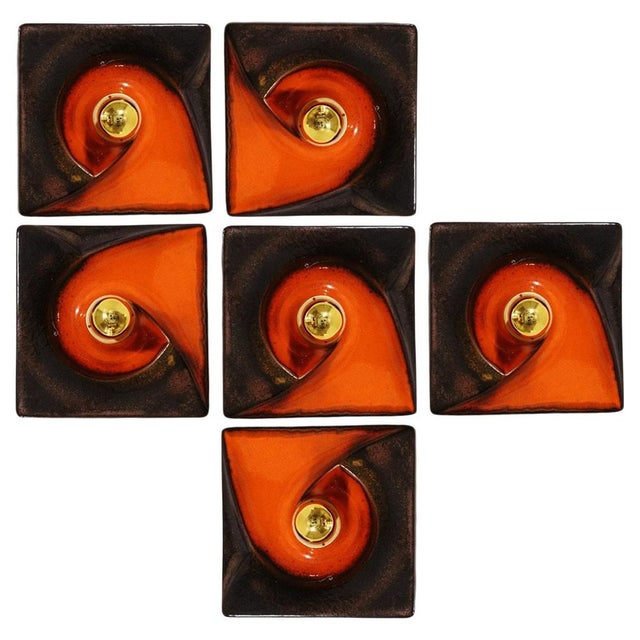 Brown Ceramic Lamp from Pan Keramik, Germany, 1970s For Sale - Image 17 of 17