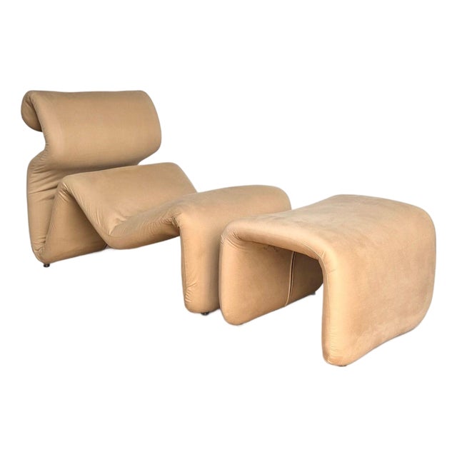 Etcetera Lounge Chair & Ottoman by Jan Ekselius Sweden, C. 1970 For Sale