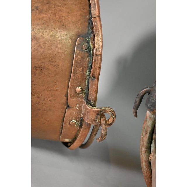 French Antique Copper Cauldrons, Set of 2 For Sale - Image 10 of 17