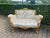 1980s French Louis XVI Gold Beech Beige Settee For Sale - Image 13 of 13