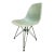 Vintage Seafoam Fiberglass Eames Herman Miller Side Shell Chair W/ Eiffel Base For Sale