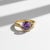 Amethyst Wave Ring with Topazes. Amethyst and Topaz Wave Ring. Amethyst and Topaz Ring with Wave Motif. Graceful and...
