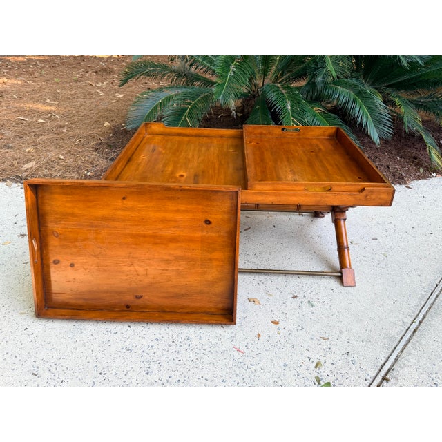 Ralph Lauren Rustic Double Tray Top Coffee Table For Sale In Savannah - Image 6 of 11