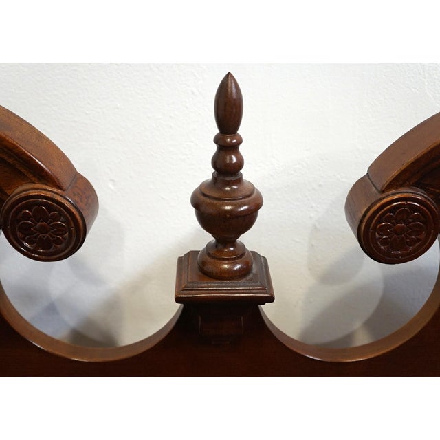 Universal Furniture Solid Cherry Traditional Style Queen Size Four Poster Pediment Rice Bed For Sale In Kansas City - Image 6 of 14