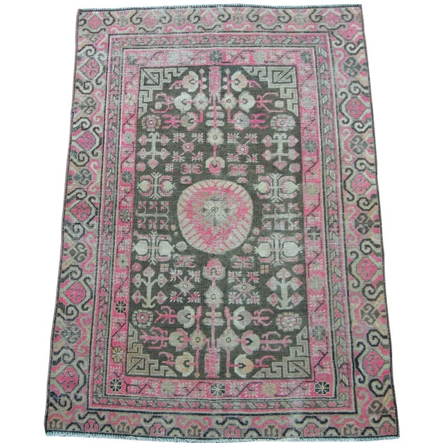 Early 20th Century Early 20th Century Antique Khotan Samarkand Rug For Sale - Image 5 of 9