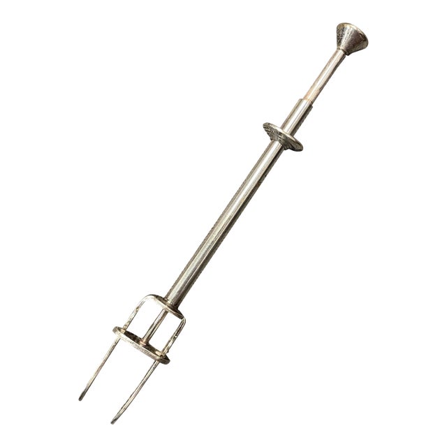 1960s Silverplate Mechanical Olive Pick For Sale