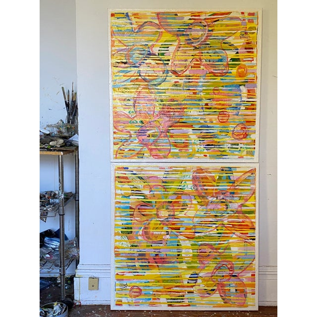 This is two panels painting, started in 2014 after many changes and adding in 2023 is finish. Very , very sunny.