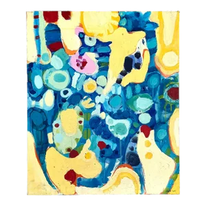 Vintage Boho Original Abstract Oil on Canvas