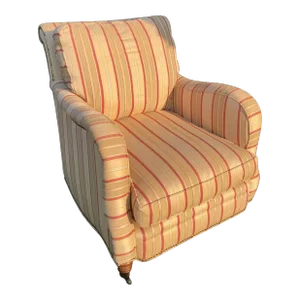 Moore Nailhead Upholstered Accent Chair, on Castors