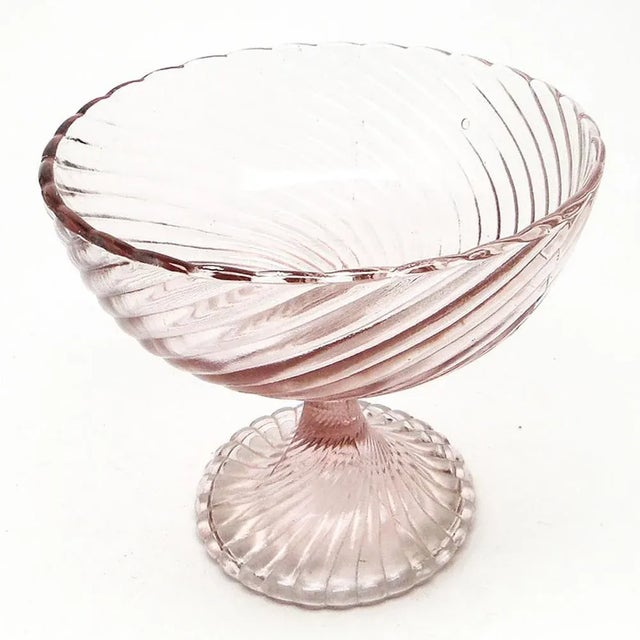 Art Deco Bowl on Stand from Ząbkowice Glassworks, Poland, 1970s For Sale - Image 6 of 8
