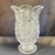 Vintage Heavy Crystal Pineapple Pattern Footed Vase With Scalloped Rim For Sale - Image 9 of 10