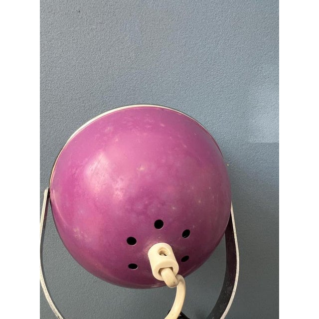 Vintage Space Age Purple Eyeball Desk Lamp For Sale - Image 9 of 11