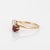 Art Deco Vintage Art Deco Diamond Ring Moi et Toi 14k Gold Sz 7 Synthetic Ruby For Sale - Image 3 of 6