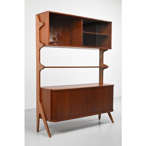 Mid-Century Danish Cabinet in Oak and Teak, 1950s For Sale - Image 10 of 10