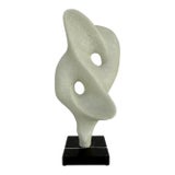 Revelation Organic Modern White Stone Sculpture For Sale