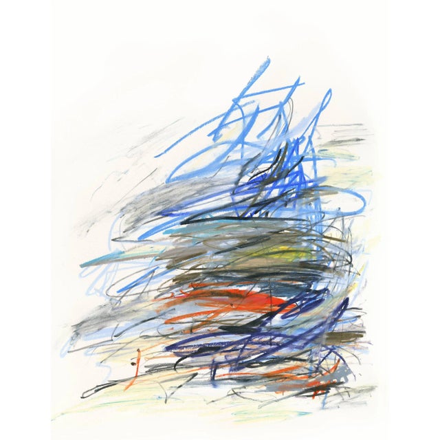 "Blue Notes #13" Expressive Abstract - Unframed 40" X 52" For Sale