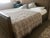 Gothic Boho Chic Reversible Mandir King Size Brown & White Quilt For Sale - Image 3 of 5