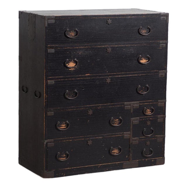 Antique Japanese Black Isho-Dansu Chest For Sale