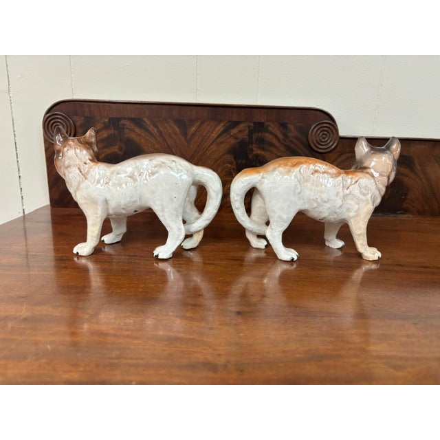 These charming 19th-century Staffordshire cats were hand-crafted in earthenware, just as they would have been in Victorian...