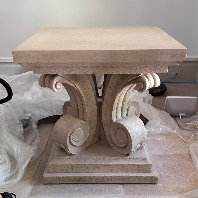 Square Century Furniture Stone Side Table For Sale - Image 10 of 10
