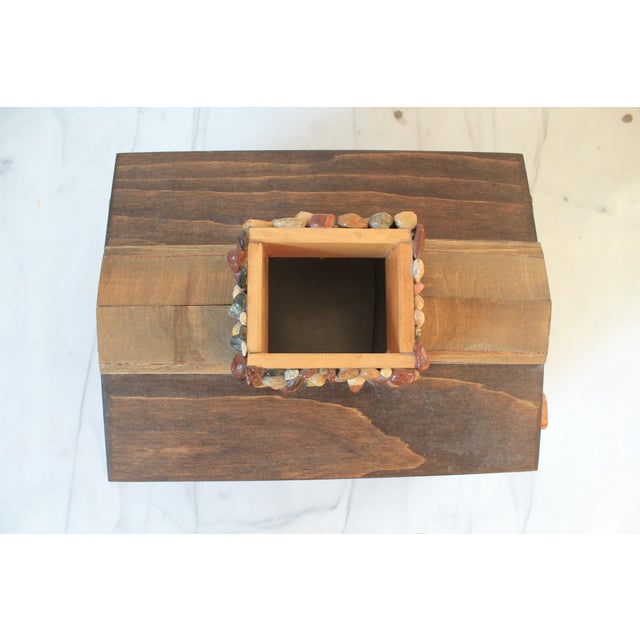 Vintage Handmade Log Cabin Tissue Box Cover For Sale In Milwaukee - Image 6 of 7