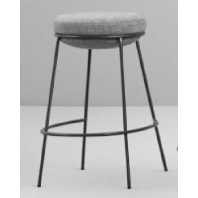 Pair of nest stools without backrest by pepe albargues dimensions: w48, d57, h92, seat74 materials: iron structure and mdf...
