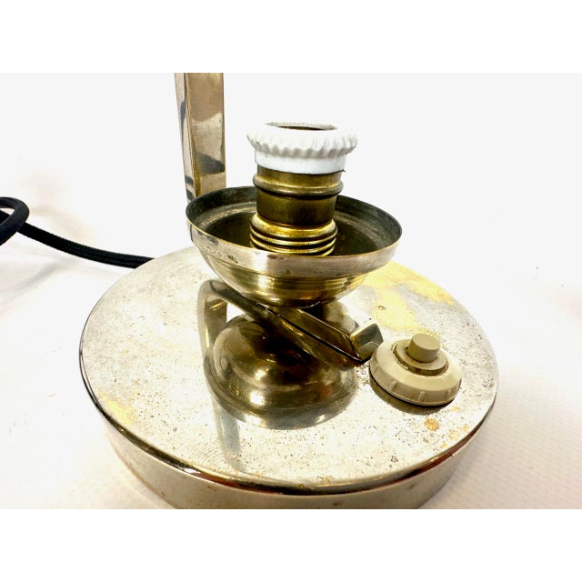 Bauhaus Nickel-Plated Tubular Table Lamp from Elma Weimar, 1930s For Sale - Image 10 of 11