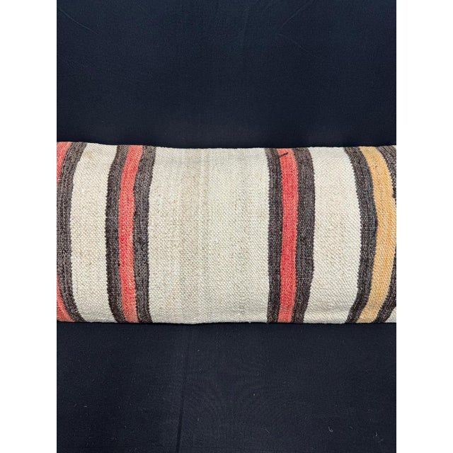 Contemporary Turkish Hemp Pillow Cushion Natural Beige Brown Cushion Cover 14x45 For Sale - Image 3 of 4
