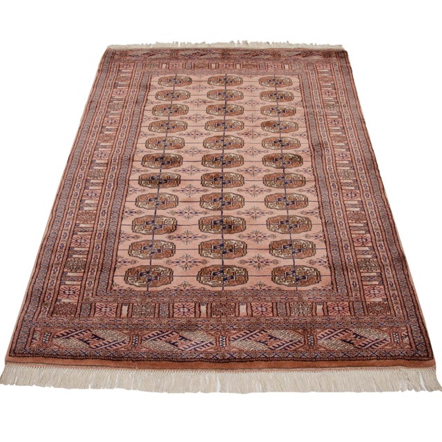 Indian Vintage Fine Bokhara Rug - 4'1" X 5'11" For Sale - Image 3 of 7