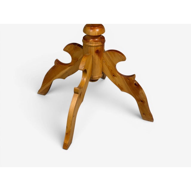 Brown Swedish Modern, Side Table, Pine, Sliced Log, Sweden, 1960s For Sale - Image 8 of 11