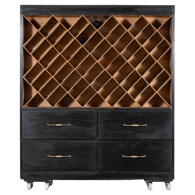 English Ebonized Beech Haberdashery Cabinet, 1920 For Sale - Image 15 of 15