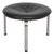 PK33 Stool in Black Aura Leather by Poul Kjærholm, 1980s For Sale