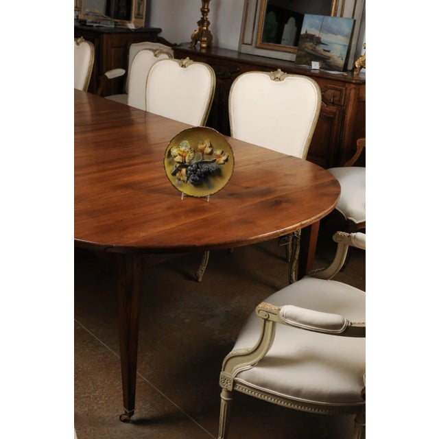 French French 20th Century Wall Hanging Pottery Plate with Black Grapes Motifs For Sale - Image 3 of 11