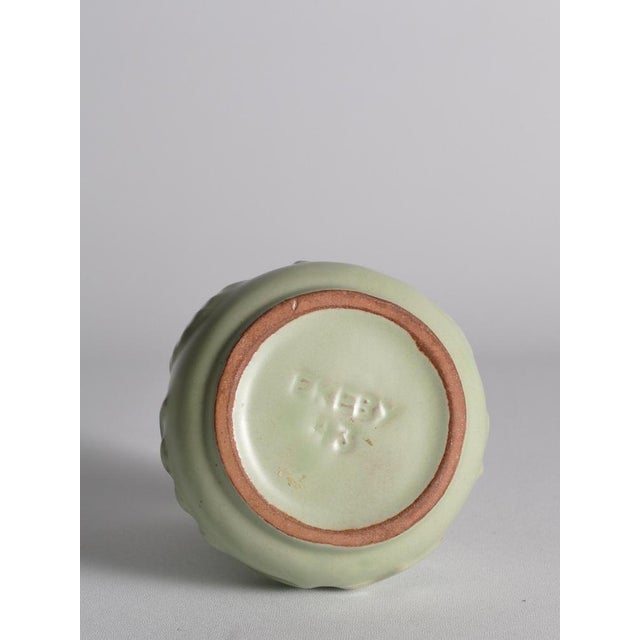 Celadon Green Relief Vase by Anna-Lisa Thomson for Upsala Ekeby, 1940s For Sale - Image 9 of 12