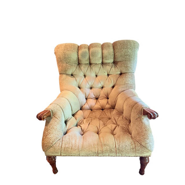 Stickley Matching Leopold Chair and Ottoman Set For Sale - Image 9 of 10