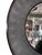 Italian Faux Shagreen & Walnut Concave Round Mirror, Late 20th Century. For Sale In Los Angeles - Image 6 of 7