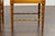 Vintage Pair of English Midcentury Faux Bamboo Walnut Stools with Rush Seats For Sale - Image 9 of 12