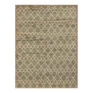 Hand Knotted Shag Rug | Moroccan Rug Style | Green Rug
