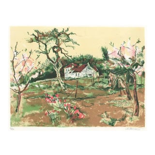 1960s Louis Vuillermoz Landscape Lithograph For Sale