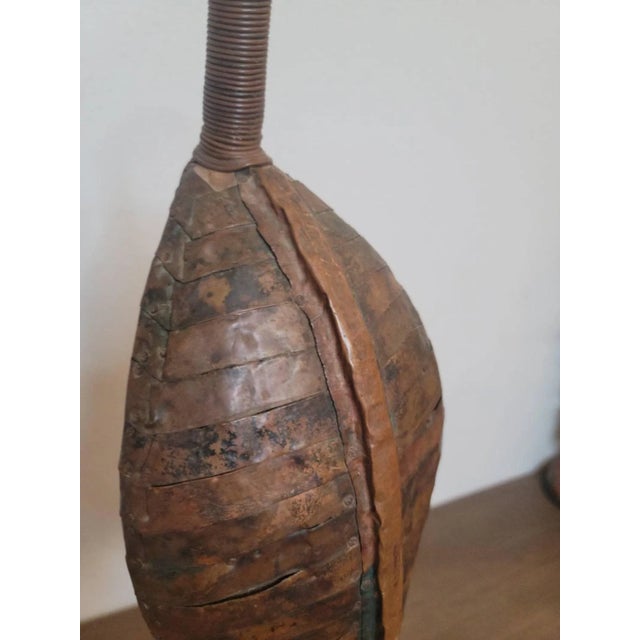 Rare African Mahongwe Osseyba Reliquary Guardian Figure Tribal Folk Art Sculpture For Sale In Dallas - Image 6 of 11