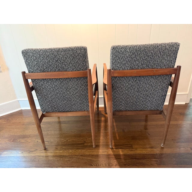 1950s Vintage Danish Walnut MCM Chairs For Sale - Image 5 of 9