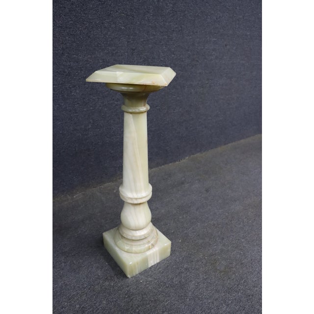 Rare Italian Green Onyx Swivel Pedestal For Sale - Image 10 of 14