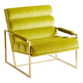 Channeled Goldfinger Lounge Chair, Pear For Sale