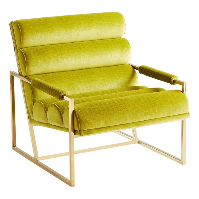 Channeled Goldfinger Lounge Chair, Pear For Sale