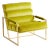 Channeled Goldfinger Lounge Chair, Pear For Sale