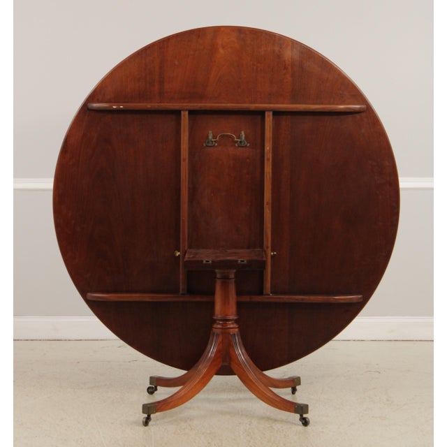 William Tillman English Round Mahogany Tilt Dining Room Table For Sale - Image 15 of 16