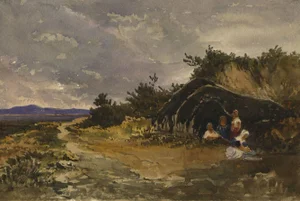 After William James Muller, Tent of Wandering Yurooks Xanthus, 19th Century, Watercolour