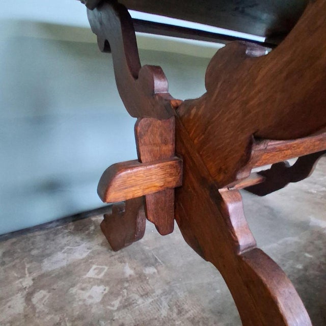 Antique Oak Farm Table, 1700s For Sale - Image 12 of 18