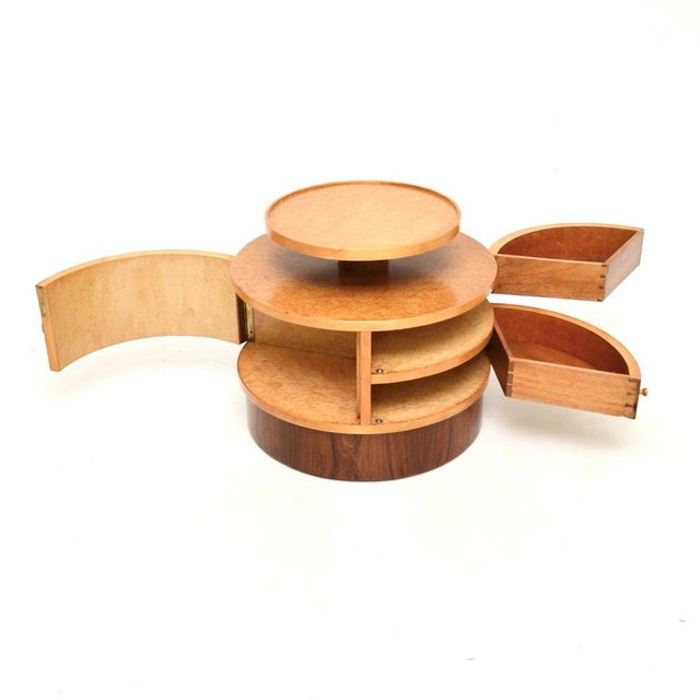 1930s Art Deco Birds Eye Maple Side Table, 1930s For Sale - Image 5 of 11